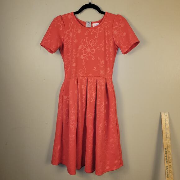 Lularoe Coral Amelia Fit and Flare Day Dress Size XS - Picture 1 of 9